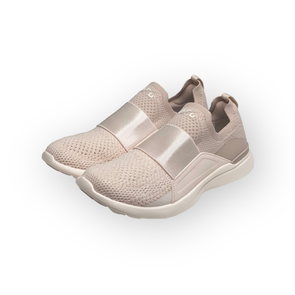 new APL 𖤐 Techloom Bliss Knit Satin Strap Running Shoe Sneakers 𖤐 Rose Nude 𖤐 - Picture 8 of 16